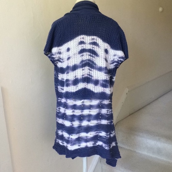 🌵 Pure Handknit Tie Dye Sweater Cardigan EUC - Picture 3 of 7